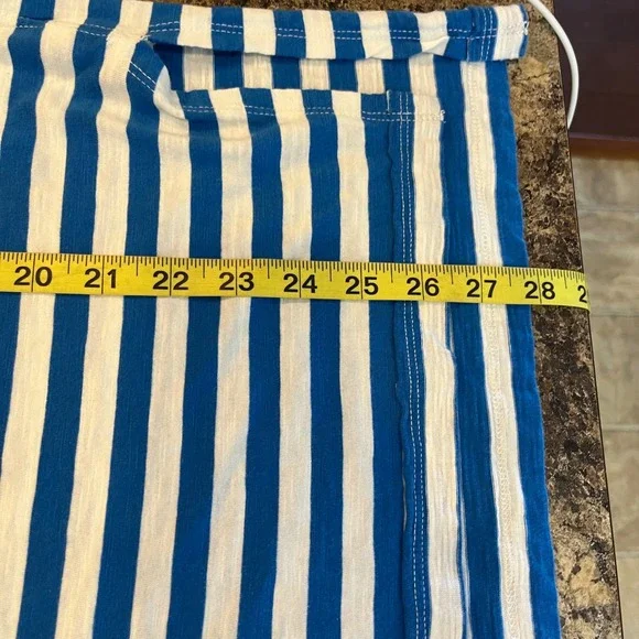 Anthropologie Pilcro Jordyn Stripe Slub Tee NWT Oversize Blue White MEDIUM NEW - Picture 14 of 14